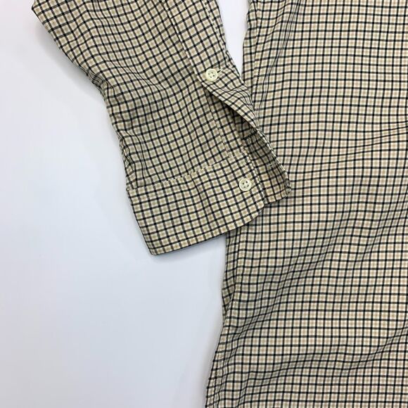 Vintage Ralph Lauren Blake Shirt Mens XL Extra Large Beige Plaid Button Down - Picture 3 of 10